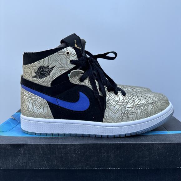 Nike Air Jordan 1 Zoom CMFT Retro Gold Laser White Black DQ0659-700 Mens Size 9 main image 5